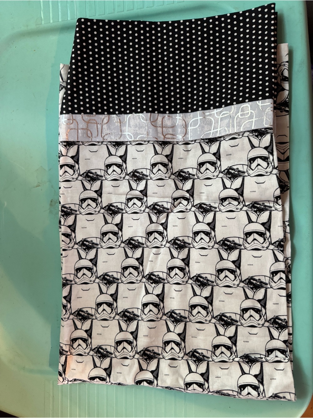 Black & White Patterned storm trooper pillow case